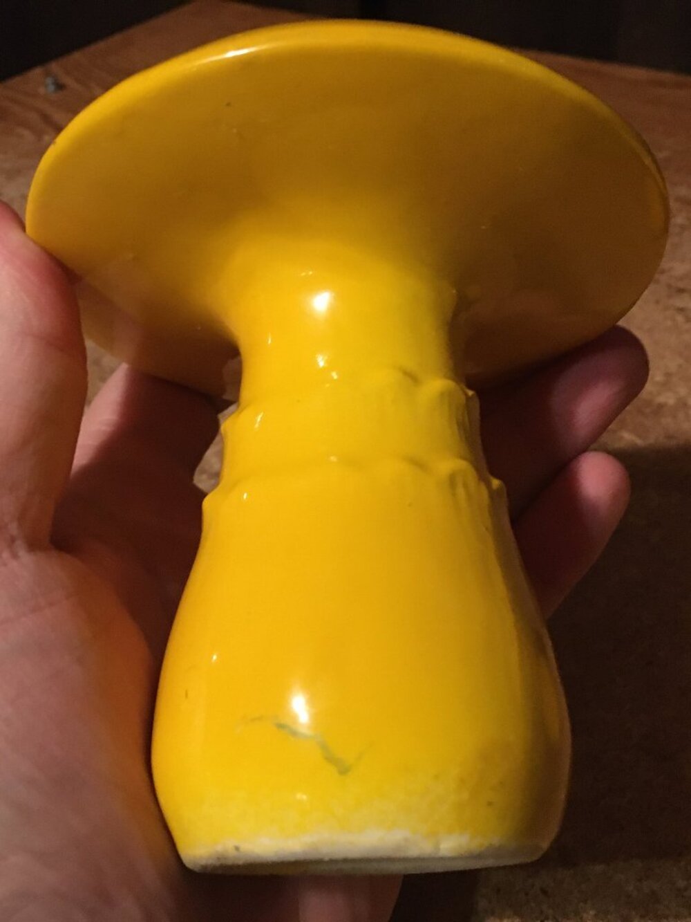 LARGE 5" CERAMIC MUSHROOMS SALT & PEPPER SHAKERS YELLOW RED DOTS - Picture 7 of 10